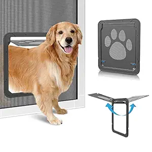 Pet Leso Petleso Pet Screen Door Automatic Lock Dog Door for Screen Dog Door Outdoor-12