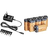 Amazon Basics - Universal-Steckernetzteil mit 7 abnehmbaren Steckern, 3-12 V (Gleichspannung), umkehrbare Polarität & Everyda