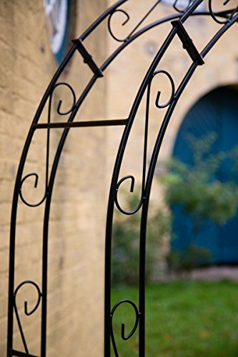 Rosenbogen 12mm Eisen! B: 140cm Schwarz mit Türen / Tor - 7