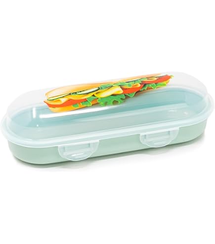 TATAY Boîte A Sandwich Extensible, Sans BPA, Réutilisable, Passe Au Lave-vaisselle Et Au Micro-ondes, Congélation à -40º, 1 Unité, Rosse. Dimension 7,7 X 6,7 X 18-25 Cm