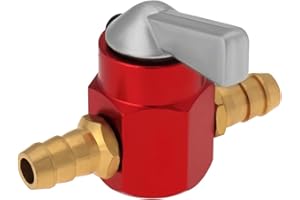 VGOL 1 rubinetto del carburante da 8 mm in metallo in linea per benzina on-off per moto, fuoristrada, scooter