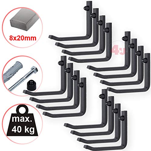 Preisvergleich Produktbild 4U® 16x Wand Reifenhalter 40kg (8x20mm) Felgenbaum Reifenregal Reifen Felgen Wandhalterung Wandhalter