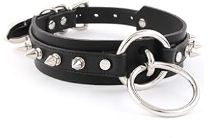 lalatia Handmade Women O Ring Faux Leather Choker