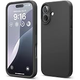 GGM GİYİM & AKSESUAR iPhone 16 Plus ile Uyumlu İ&ccedil;i Kadife Dışı Mat Yapıya Sahip Koruma Sağlayan Lansman Silikon Kılıf (Siyah)