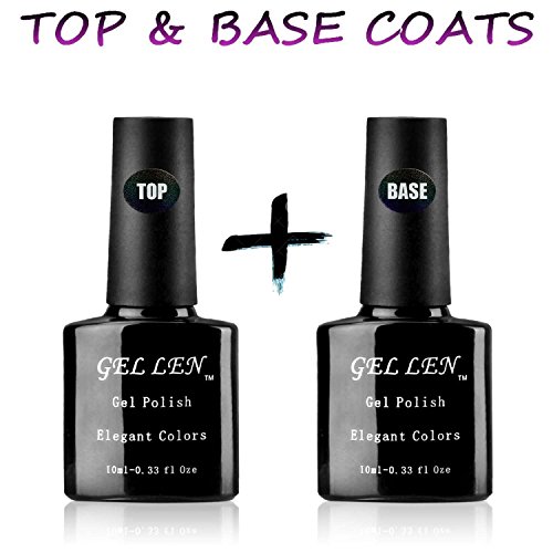 Gellen Top Coat und Base Coat UV /LED Lampe Unterlack(10ml) & Überlack(10ml)