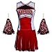 Produktbild ZQ High School Girl Cheerleader Kostüm Cheer Uniform Cheerleader Outfit Top + Rock + Pompom Cosplay Halloween,M