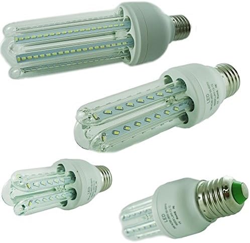 SET PF 4 X LED BULB E27 BASE 12W = 120W COOL WHITE LIGHT 6500K LONG-LASTING LATEST GENERATION LED, ULTRA BRIGHT AND EFFICIENT