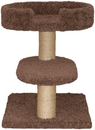 Classy Kitty 23" Two Tier Cat Tree with Lounger Coco Brown 20.5x23.x23