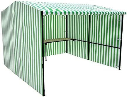 Walk In Market Stall with Rear Counter without overhang All Colours and Sizes Outdoor Trade Stand Kiosk Mobile Fashion Stall Professional Heavy Duty Steel Frame Full Kit