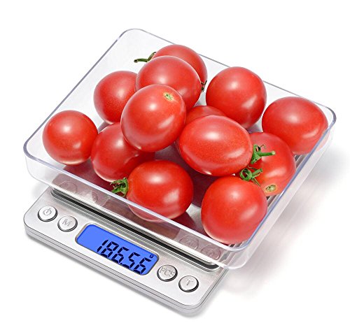 Digitale Küchenwaage IDAODAN 500*0.01g Mini Taschenwaage Electronische Professionelle Waage Feinwaage mit Beleuchteter LCD-Anzeige Silber - 4