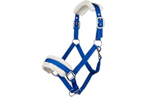 HKM Cavezza con imbottitura in peluche, 6801, blu royal