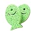 2PCS Green Cute Fish Design newborn baby bath shower sponge