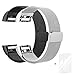 Produktbild Fun Sponsor Fitbit Charge 2 Armband, Milanese Edelstahl Handgelenk Ersatzband Armbänder mit Magnet-Verschluss für Fitbit Charge2 Silber & Schwarz + Bonus 2 Displayschutzfolie by
