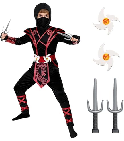 Costume Ninja Light Warrior Rubie's Per Bambino | Tuta E Cappuccio Luminosi Al Buio