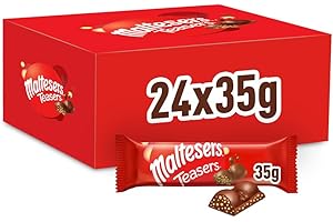 Maltesers, barritas de chocolate de con leche, chocolatinas (pack de 24 x 35g)