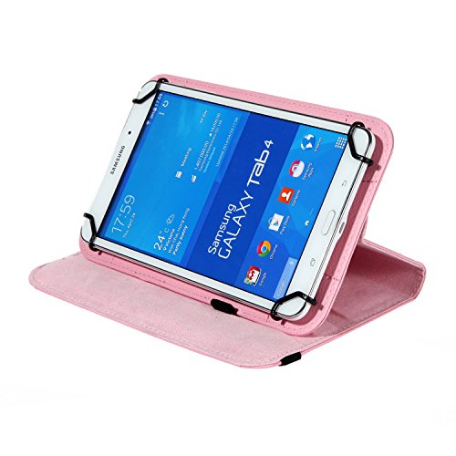 Universal Rotation Tasche für Tablet Modelle in 7, 8 oder 10 Zoll Größe Case Schutz Hülle Cover (7 Zoll, Rosa) - 3