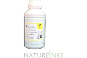 500ml Universal Premium Yellow dye Refill Printer Ink Bottles kit for Refillable cartridge or CISS system by Natureinks