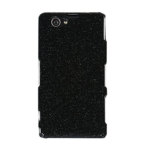 Hunye 5in1 Accesorios Set  4 x Carcasa para Sony Xperia Z1 Compact Funda  negro  rosa  oro  azul claro  Tapa Hardcase purpurina Cover y 1 x Stylus Pen