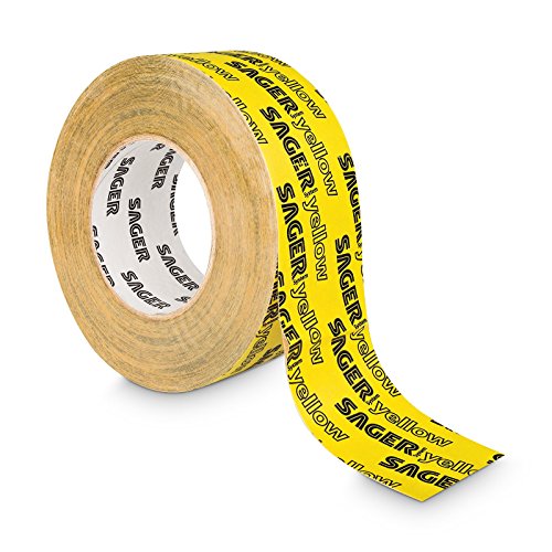 Sager yellow Klebeband (Gelb – 60mm x 40lfm) zur Verklebung von Dampfsperrfolien, Dampfbremsfolien, Dampfbremse, Dampfsperre, Klimamembranen, OSB Platten - 2