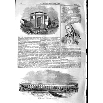 CHEMIN DE FER 1846 DU VIADUC BARENTIN LE HAVRE DU TOMBEAU PESTALOZZI