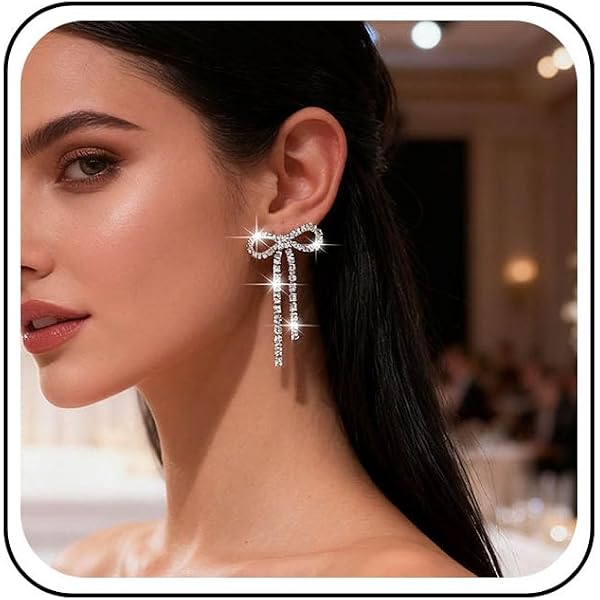 Acquista Semplici orecchini pendenti in nappa color argento Gioielli di fidanzamento per matrimonio per orecchini da donna a catena lunga Regali di anniversario in Italia a partire da 1.93