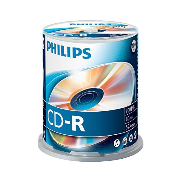 Philips CD-R Rohlinge (700 MB Data/ 80 Minuten, 52x High Speed Aufnahme, 100er Spindel)