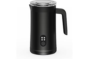 Ovetedot Montalatte Elettrico, 4-in-1 Montalatte Elettrico Cappuccino, Latte, Macchiato, Nero