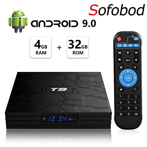 Sofobod T9 Smart TV Box Android 8.1 OS 4GB RAM+32GB ROM RK3328 Quad Core 64 bit UHD 4K TV Box 2.4G wi-fi integrato USB3.0 - Model No.: Sofobod T9