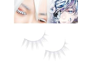 DAN&DRE Białe sztuczne rzęsy, sztuczne rzęsy, cosplay, maskarada, na imprezę, akcesoria