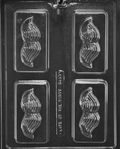 Moustache Bar Mould 4 on 1 - Chocolate or Soap Bar