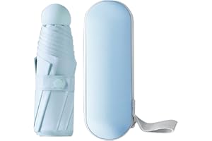 Jodsen - Paraguas plegable, 6 costillas, paraguas de sol, paraguas a prueba de viento y ultraligero, mini paraguas de bolsillo, ligero y compacto, resistente al viento, paraguas para hombre y mujer,