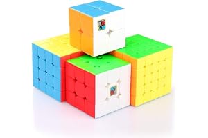 Mumoo Bear Speed Cube Set, Moyu Mofang Jiaoshi Mf2S 2X2 Mf3S 3X3 Mf4S 4X4 Mf5S 5X5 Stickerless Speed Cubes Bundle With Gift Box, B07Mxkh51J