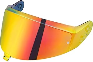 MXJ GEAR Visiere Casque Moto pour Shark SKWAL i3/RIDILL 2/ D-SKWAL 3,Visière de Casque de Protection Contre Le Vent Moto,Remplacement de Visière de Lentille pour Casque intégral (Rouge Chromé)