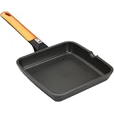 BRA Efficient Orange | Grill grill smooth 22 cm | Cast Aluminium with Non-Stick Platinum Plus, Sling, Suitable for All Hobs I