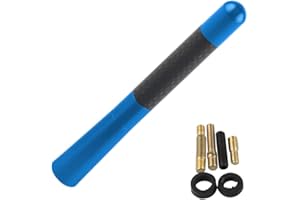 Porfeet Antenne De Voiture, Accessoires Universels Automatiques De Mât De Toit D'antenne De Radio De FM De Voiture Universelle De 12cm Bleu