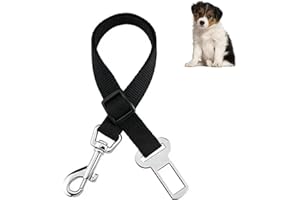 LUXXTORE Cinturon Seguridad Perro Coche, Arnes Mascotas Ajustable, Correa Perros Y Gatos, Universal, Negro.