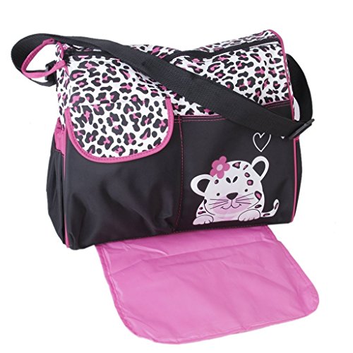 Preisvergleich Produktbild Tofern Multifunktionsmama Handtasche Babywindel Windelwickeltasche (rosa Tigermuster)