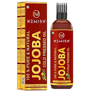 Newish Cold Pressed Jojoba Oil for Skin & Hair Growth - Virgin & Unrefined 200ml