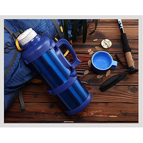 examen Accueil Isolant en acier inoxydable Pot Bouilloire Hôtel Isolation Coupe Voyage En plein air Pique-nique Bouteille Chauffante Grande Capacité Bleu 3L, 3.5L, 4L UOMUN ( taille : 3L )