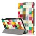 Produktbild Skytar Hülle Huawei M3 Lite 10 LTE - PU Leder Cover Case Stand Schutzhülle Flip Etui Tasche für Huawei MediaPad M3 Lite 10 LTE/WiFi (10,1 Zoll) 2017 Release Tablet-PC Hülle Schutzhülle,Bunte Würfel