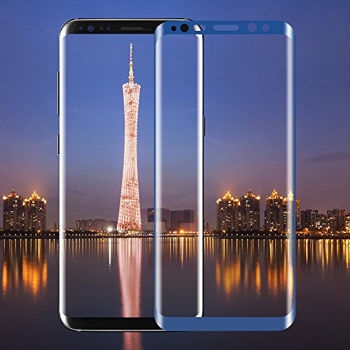 Samsung galaxy S8 Schutzfolie, KKtick Displayschutz für Samsung galaxy S8 temperiert Transparent Ultra Klar Film folie Displayschutzfolie (1 PCS)-blau - 6