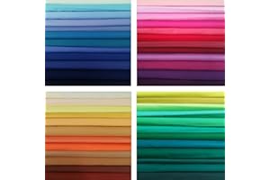 NEWAMISHQUILT 50 PCS 8" x 8" Precut Multi-Colors Cotton Fabric Squares Fabric Bundles for Sewing & Quilting Beginners