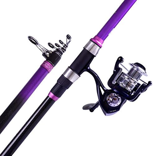 LNPP Telescopic Fishing Rod Portable Carbon Fiber Spinning Fishing Pole For Saltwater Freshwater Fishing,4.2M