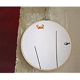 Krabbe und Fisch, Handsiebdruck in Stickrahmen, 20cm