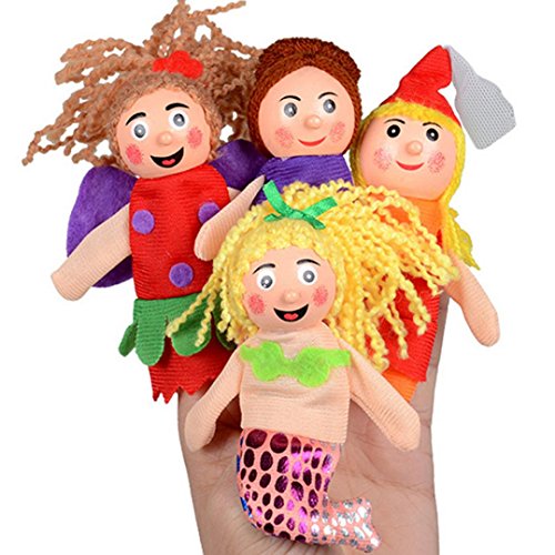 Preisvergleich Produktbild Omiky® 4PCS Finger spielt Handpuppe Weihnachtsgeschenk bezieht sich auf versehentlich (zufällige Farbe)