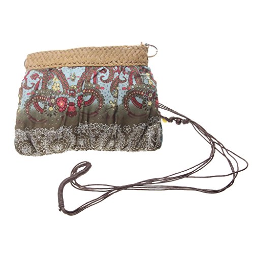 Preisvergleich Produktbild perfk Schultertasche Fransen Quasten Umhängetasche Messenger bag Handtasche - Hellgrün