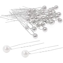 4 Stück U-förmige Haarnadeln Mit Strass & Blumen - Hochzeits-Haarschmuck Für Braut & Brautjungfern
