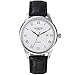 Produktbild Männliche Uhr, analoge runde Quarz Lederband Datums Geschäfts Uhr Armbanduhr(White Dial Silver Case)