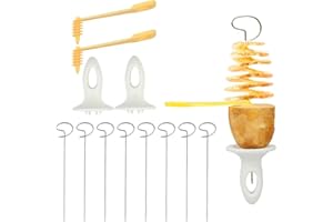 HOMEFANTASY Taglia Patate a Spirale,12 Pezzi Taglierina a Spirale,Creativo Spirale Della Patata,Potato Spiral Cutter,Taglierina Manuale Della Patata,per Frutta Verdura Carne alla Griglia Campeggio Feste