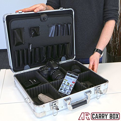 AR Carry Box® Alukoffer Werkzeugkoffer Aluminium Koffer leer (LxBxH) 430x330x140mm Farbe Alu/Silber - 4